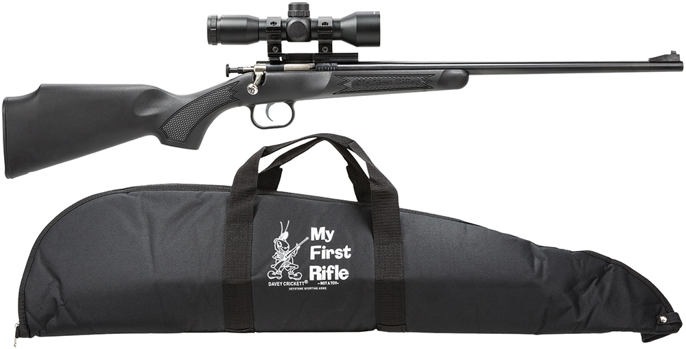 Crickett 240bsc Single Round 22 Lr W Scope Case Bolt 16 1 1 Syn Black Stk Blue 240bsc Buds Gun Shop