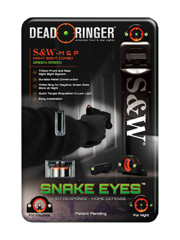 Dead Ringer Snake Eyes S&W M&P Front/Rear Tritium Night Grn/Grn