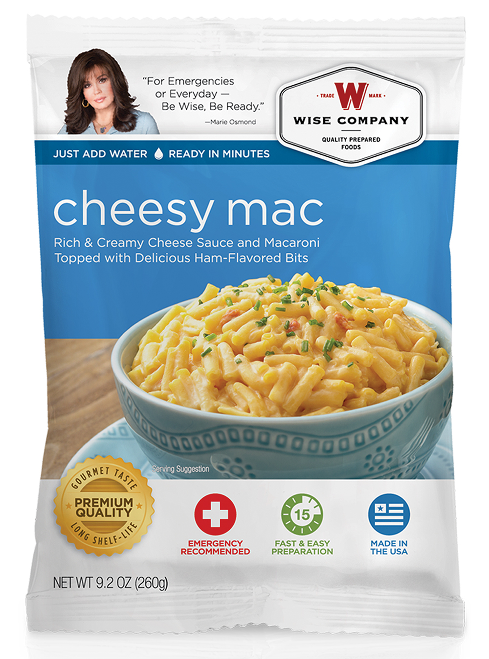 Wise Foods Outdoor Camping Pouch Chili Macaroni 6 Count