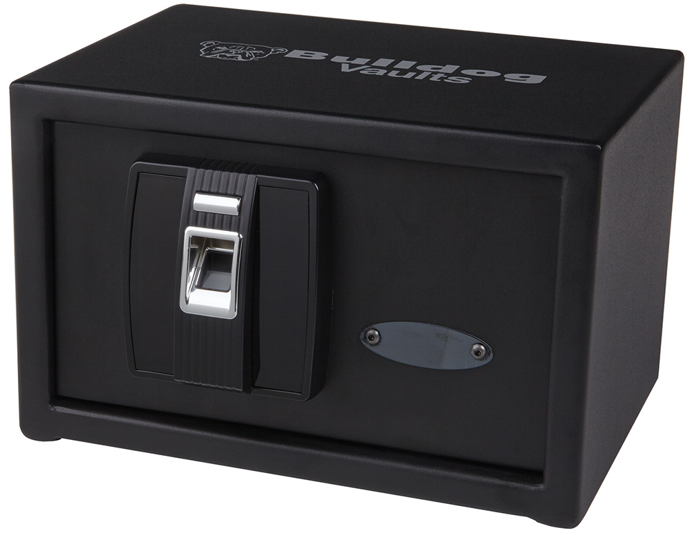 Bulldog Biometric Fingerprint Pistol Vault 7.25 x 11 x 8 Steel Black