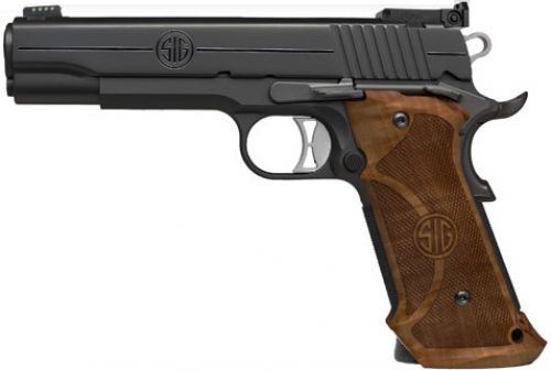 Sig Sauer 1911 Nitron Super Target SAO 45 ACP 5 8+1 AS Wood Grip Blk