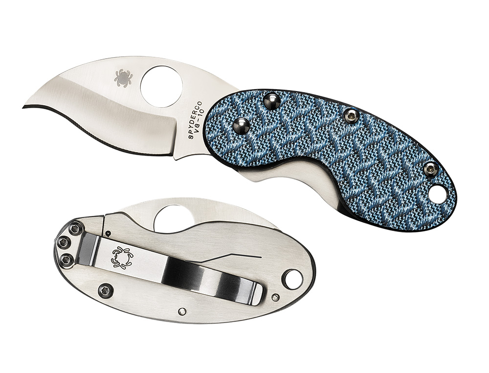 Spyderco Cricket Knife 1.9 VG-10 Nishijin Glass Fiber Blue