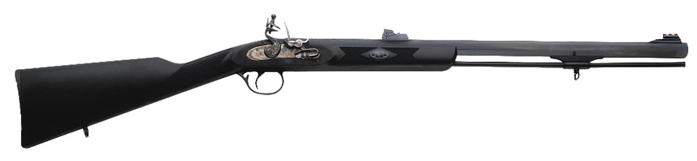 Traditions Firearms Deerhunter Flintlock .50 24 Fiber Optic Black Syn Stock Blued