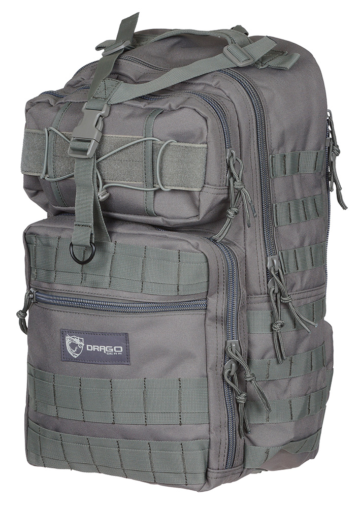 Drago Gear 14308GY Atlus Sling Backpack Polyester 19 x 11 x 10 Gray
