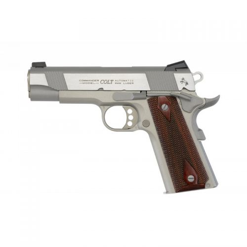 Colt XSE Commander Light Weight SA 9mm 4.25 9+1 Rosewood Grip SS