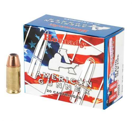 HORNADY AMERICAN GUNNER AMMO 45 ACP 185GR HOLLOW POINT  20RD BOX