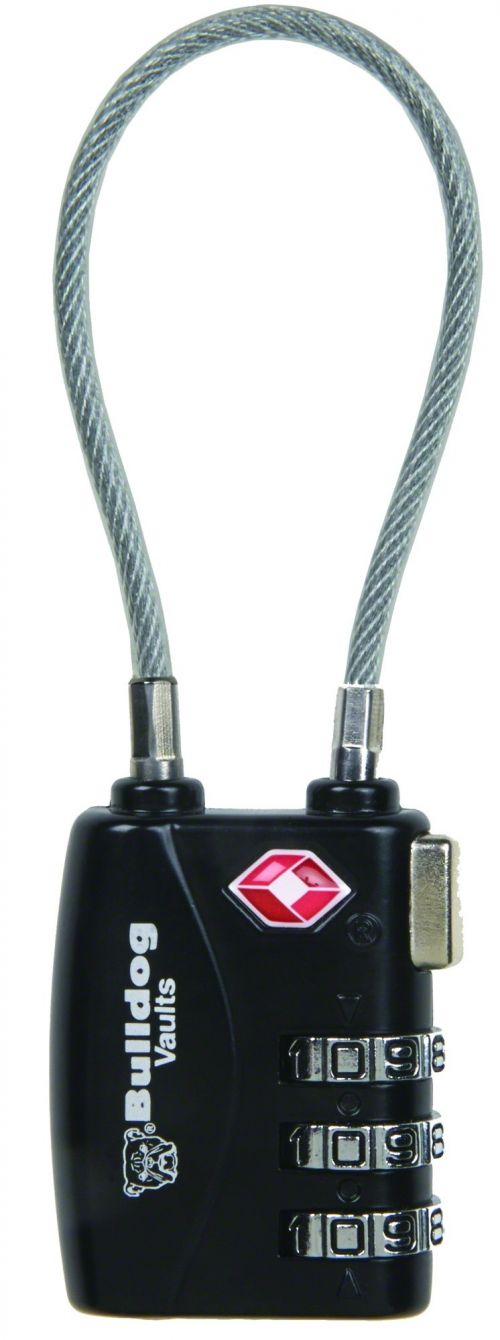 Bulldog TSA Lock Cable Combination Black