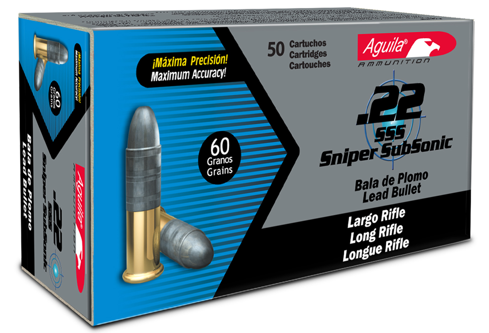 Aguila1B222112SniperSubsonic.22LR60GRLRN50Bx/100Cs