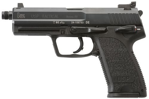 Heckler & Koch H&K USP Tactical 9mm 4.86 15+1 (2) Black Black Steel Slide Black Polymer Grip