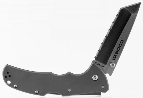 Cold Steel Code 4 Folder 3.5 XHP Alloy Tanto/Serrated 6060 Aluminum