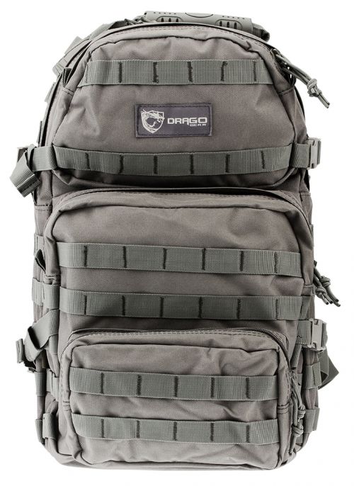 Drago Gear Assault Backpack Tactical 600D Polyester 20 x 15x13 Gray