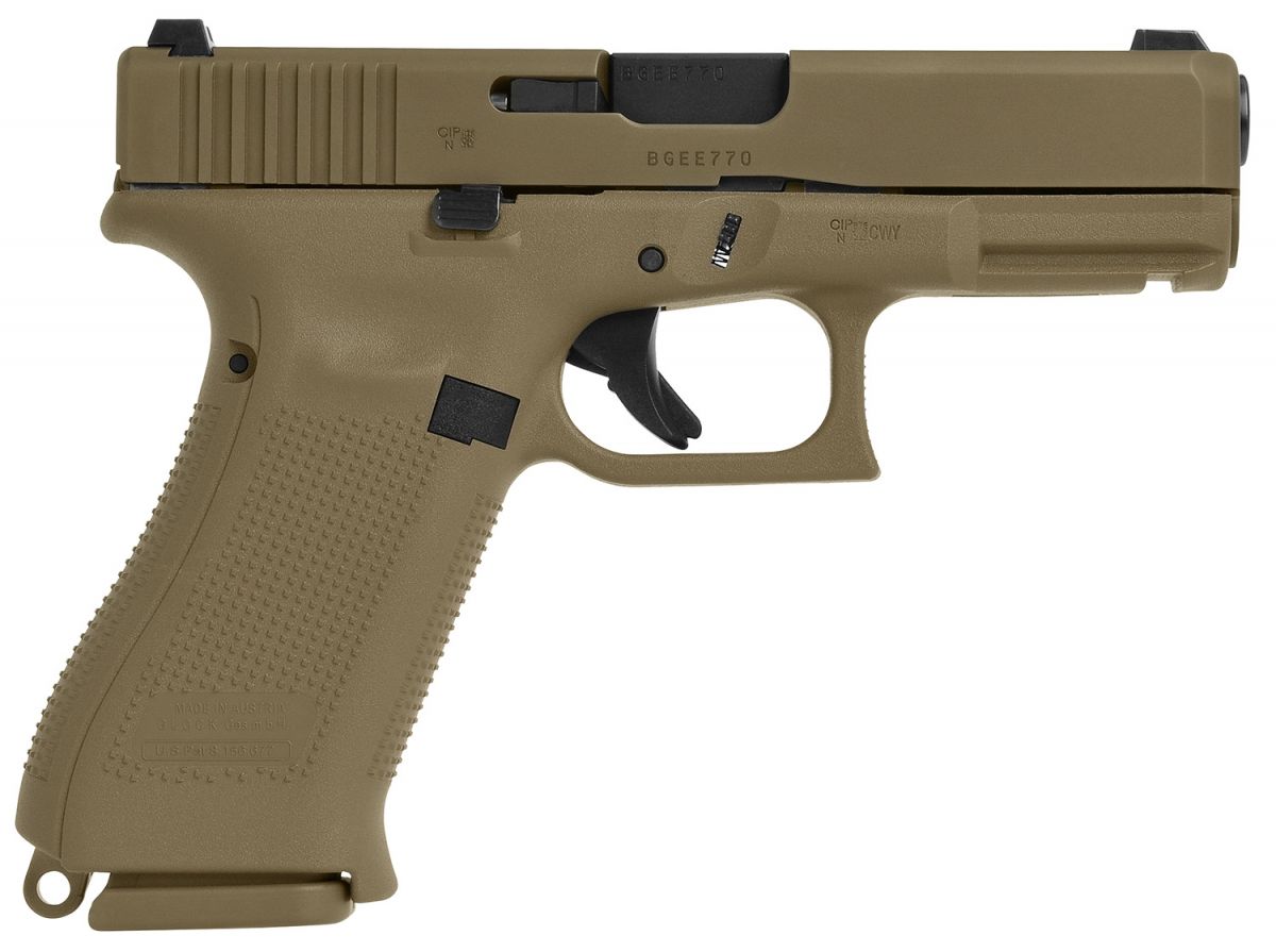 Glock G19X Compact Crossover BronzeCoyote 17 Rounds 9mm Pistol