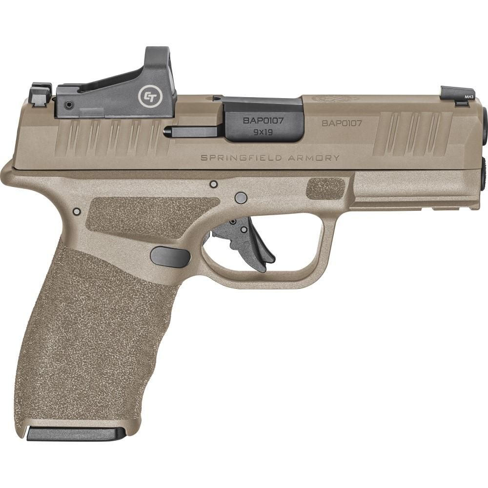 Springfield Armory Hellcat PRO 9mm FDE wCrimson Trace Ct-1500 Red