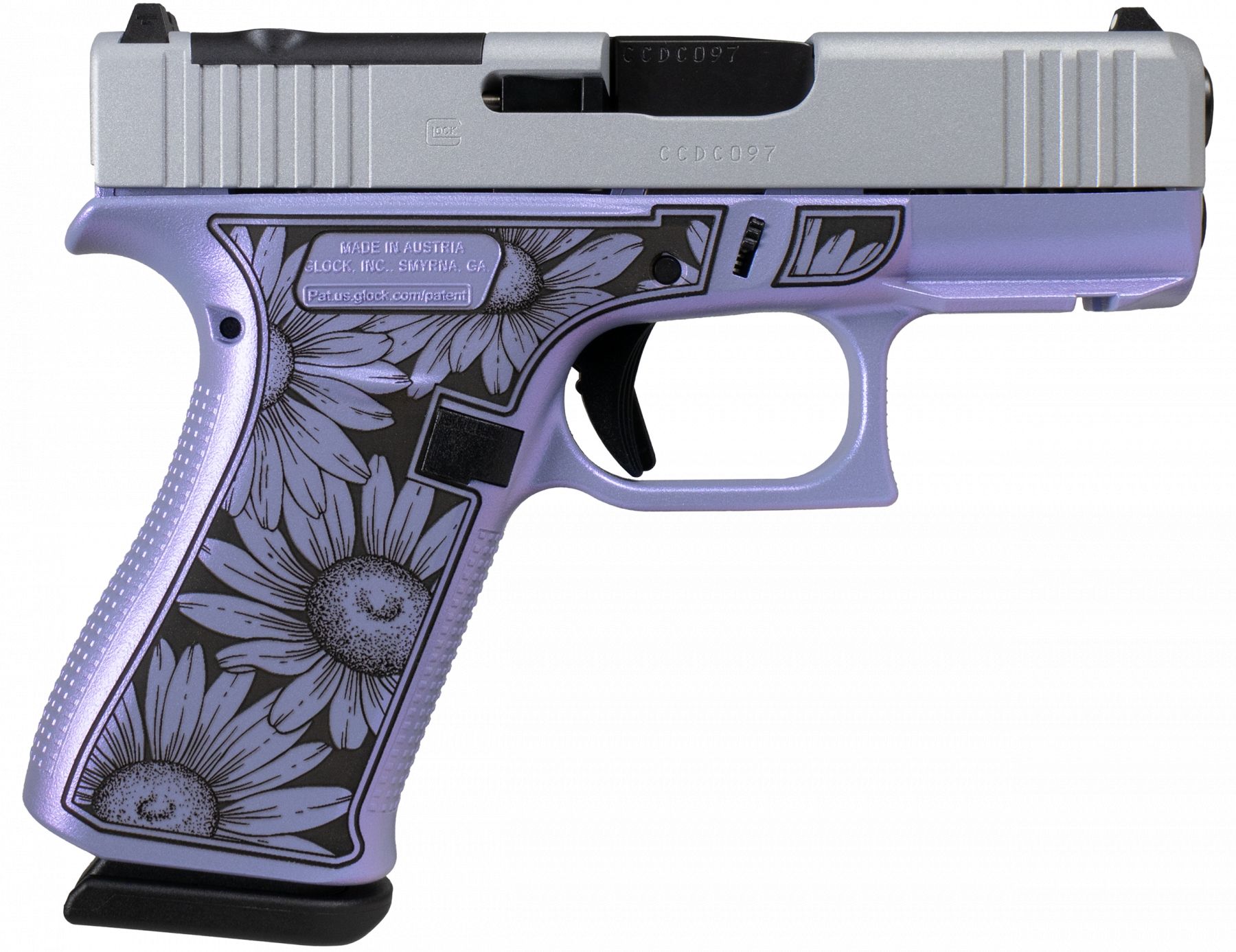 Glock G43X MOS Miss Daisy Sub-Compact Frame 9mm Luger 10+1 3.41