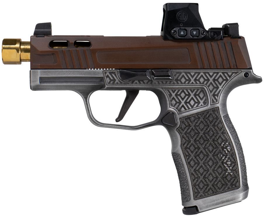 Sig Sauer P365 XMacro Shark Coast Tactical Debacle 9mm SilverBrown