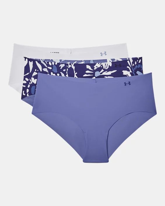 UA Women's Pure Stretch Hipster 3-Pack Baja Blue/Sonar Blue Medium