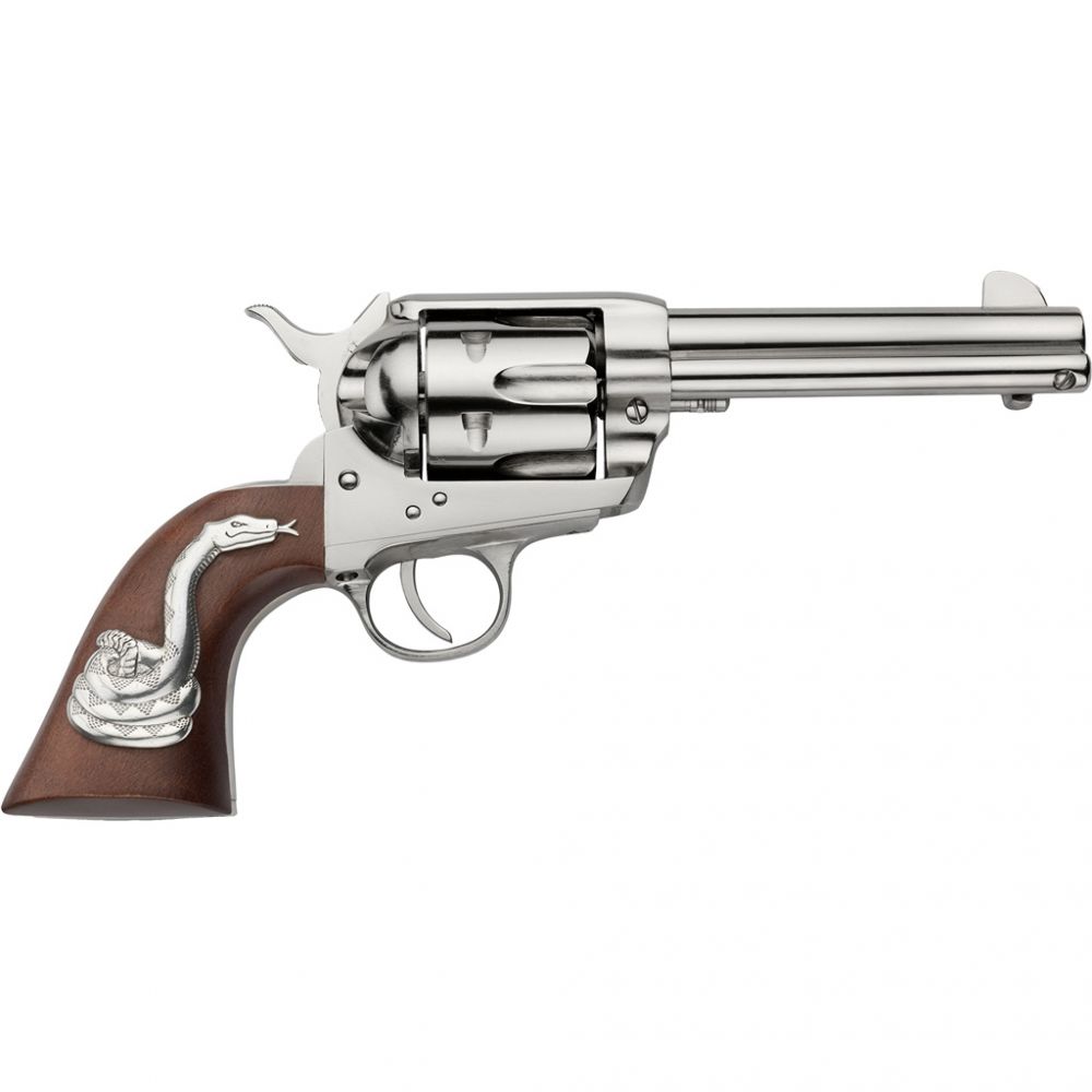 Pietta 1873 Wild West 45 LC Revolver GW45WW434NMSN | 6 Rounds, Nickel