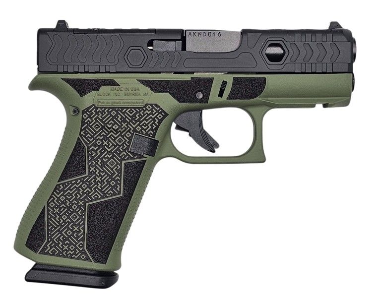 GLOCK 43X C4 KAVORKA 9MM OD GREEN 3.4IN BARREL OR 10RD