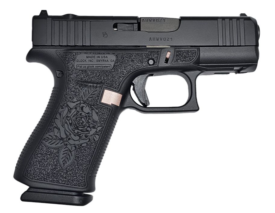 Glock 43x 9mm Black Rose 10rd PX4350204FRBR | 10+1 Rounds, 3.41