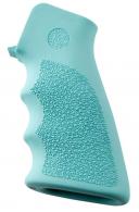 Hogue Rubber Grip with Finger Grooves with Finger Grooves AR-15 Textured Aqua Blue - 15015