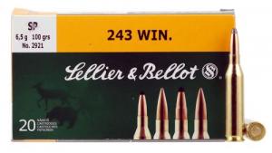 Sellier & Bellot Rifle 243 Win 100 gr Soft Point (SP) 20 Bx/ 25 Cs - SB243A