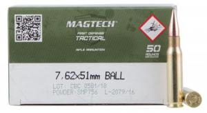 Main product image for Magtech Tactical/Training Full Metal Jacket 7.62x51 Ammo 147 gr 50 Round Box