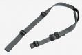 Magpul MS1 Sling 1.25" W x 48"- 60" L Adjustable Two-Point Gray Nylon Webbing for Rifle - MAG513-GRY