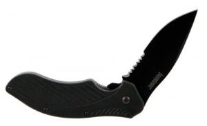 Kershaw Clash 3.10" Drop Point Part Serrated Black Oxide 8Cr13MoV SS FRN Black Handle Folding - 1605CKTST