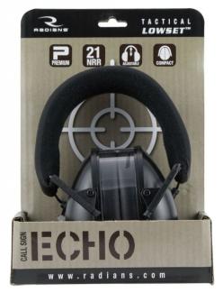 Radians Tactical Lowset Earmuff Polymer 21 dB Over the Head Black - CSE40BX