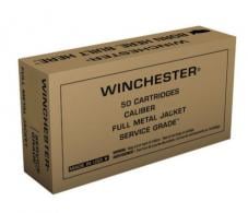 Winchester Ammo Service Grade 40 S&W 165 GR Full Metal Jacket Flat Nose 50 Bx/ 10 Cs - SG40W