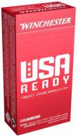 Winchester USA Ready Full Metal Jacket Flat Nose 9mm Ammo 115 gr 50 Round Box - RED9