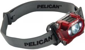 Pelican 2760 Headlamp Clear 42/289 Lumens AAA (3) Battery Red Polycarbonate