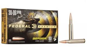 Federal Premium Berger Hybrid Hunter 30-06 Springfield 168 gr Berger Hybrid Hunter 20 Bx/ 10 Cs