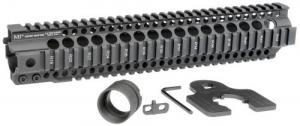 MIDWEST INDUSTRIES INC T-Series AR-15 6061 Aluminum Black Hard Coat Anodized 12.625" - MICRT12625