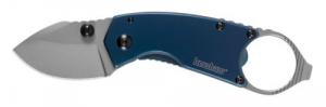 Kershaw Antic 1.70" Drop Point Plain Bead Blasted 8Cr13MoV Blue PVD Stainless Steel Handle Folding - 8710