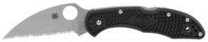 Spyderco Delica 4 Lightweight Wharncliffe 2.87" VG-10 Stainless Steel Flat Ground FRN Black Handle Folding - C11FSWCBK