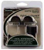 Weaver Mounts Top Mount Extension Rings Detachable 1" Medium Black Matte - 49091