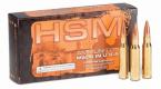 Main product image for HSM Match Boat Tail Hollow Point 308 Winchester Ammo 168 gr 20 Round Box