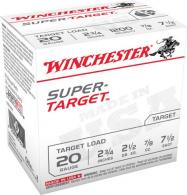 Winchester  Super Target 20 Gauge Ammo 2-3/4\\\" 7/8 oz  #7.5 Shot 25rd box