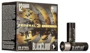 Federal Black Cloud FS Steel 12GA  3"  1 1/4 oz #4  25rd box