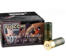 Fiocchi High Velocity 12 GA 2.75" 1 1/4 oz 6 Round 25 Bx/ 10 Cs - 12HV6