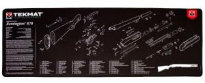 TekMat Ultra Premium Cleaning Mat Remington 870 Parts Diagram 15" x 44" - TEKR44REM870