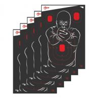 Allen EZ Aim Splash Non-Adhesive Paper 12" x 18" Silhouette/Bad Guy Black/Red 5 Pack - 15249