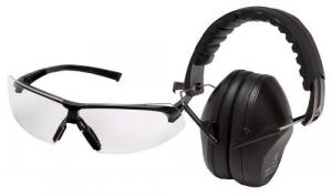 Pyramex Ever Lite Range Kit Earmuff/Shooting Glasses 26 dB Black