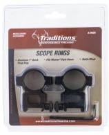 Traditions Scope Rings Weaver Quick Peep 1" Black Matte