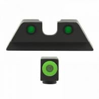 Meprolight Hyper-Bright for Most For Glock Fixed Green Tritium Handgun Sights - ML40224G