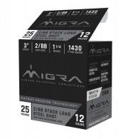 Main product image for Migra Custom Waterfowl Steel Ammo 12 Guage 3" 1.25oz # 2 and #BB 25rd box