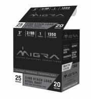 Migra Ammunitions M20S2BB Combinational 20 Gauge 3" 1 oz 2, BB Shot 25 Per Box/10 Cs - 1072