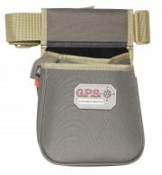 G*Outdoors Contoured Double Shotshell Pouch with Web Belt Rifle Green w/Khaki Trim - GPS-960CSPRK