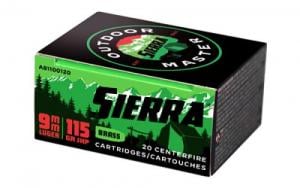 Sierra Outdoor Master Jacketed Hollow Point 9mm Ammo 115 gr 20 Round Box - A81100120